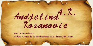 Andjelina Kosanović vizit kartica